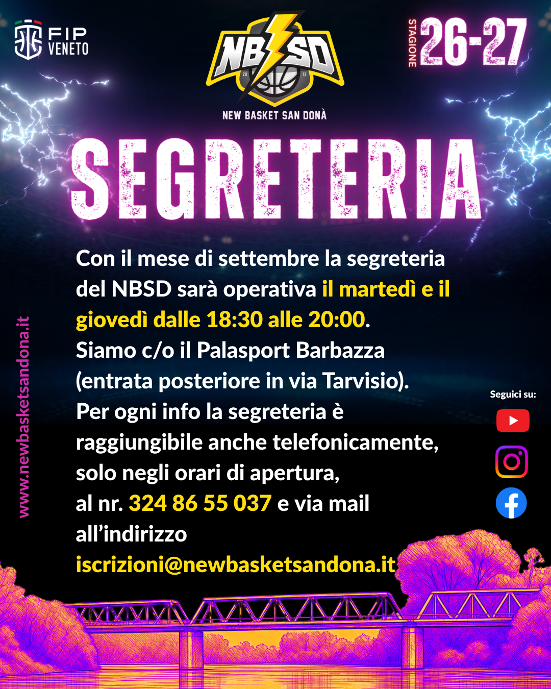 SEGRETERIA: si riparte